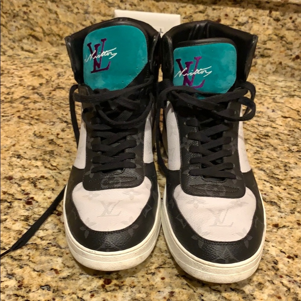 Louis Vuitton sneakers Black White and Purple